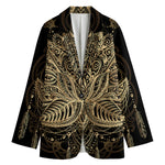 Boho Spiritual Lotus Print Women's Blazer