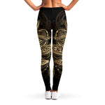 Boho Spiritual Lotus Print Women's Leggings