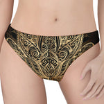 Boho Spiritual Lotus Print Women's Thong