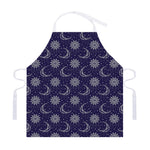 Boho Sun And Moon Pattern Print Adjustable Apron