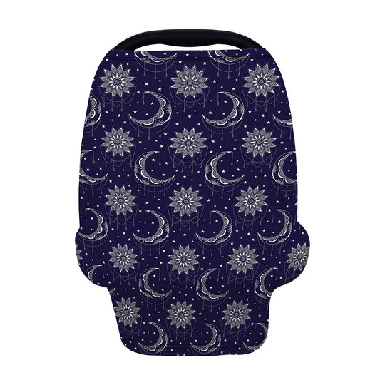 Boho Sun And Moon Pattern Print Baby Seat Cover