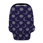 Boho Sun And Moon Pattern Print Baby Seat Cover