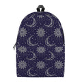Boho Sun And Moon Pattern Print School Backpack