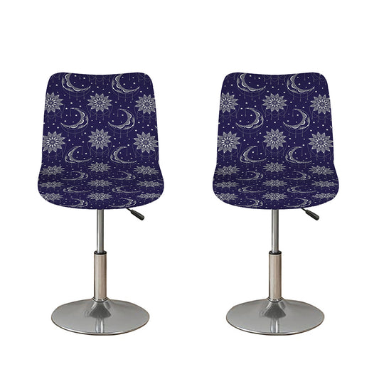 Boho Sun And Moon Pattern Print Bar Stool Covers