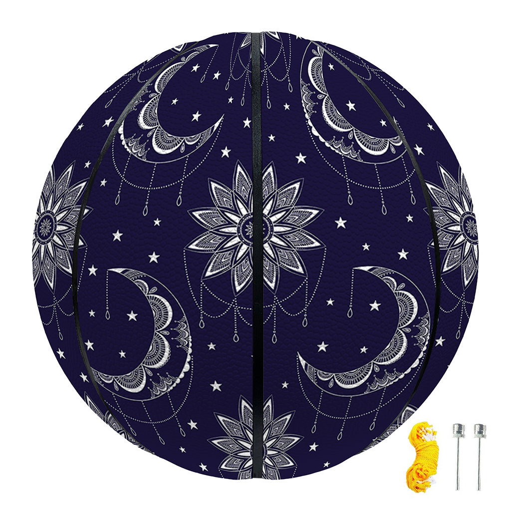 Boho Sun And Moon Pattern Print Basketball