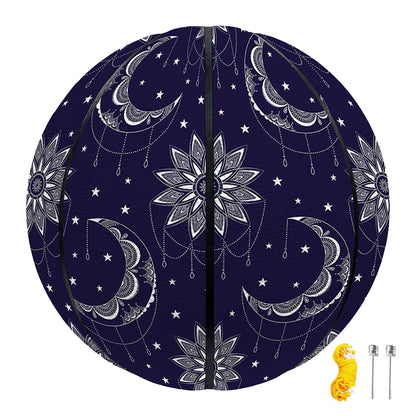 Boho Sun And Moon Pattern Print Basketball