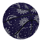Boho Sun And Moon Pattern Print Basketball