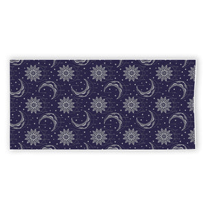 Boho Sun And Moon Pattern Print Beach Towel