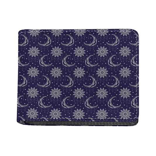 Boho Sun And Moon Pattern Print Bifold Wallet