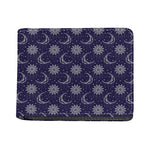 Boho Sun And Moon Pattern Print Bifold Wallet