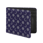 Boho Sun And Moon Pattern Print Bifold Wallet