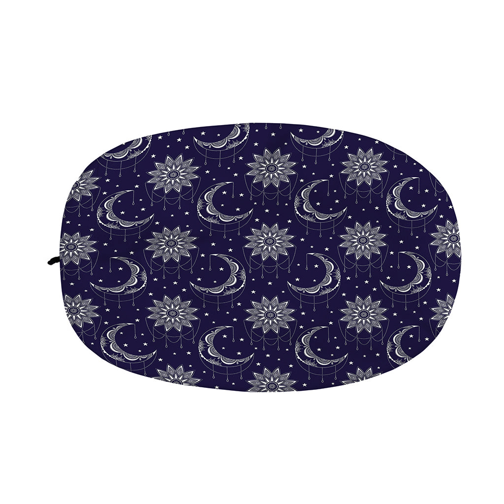 Boho Sun And Moon Pattern Print Car Side Mirror Covers