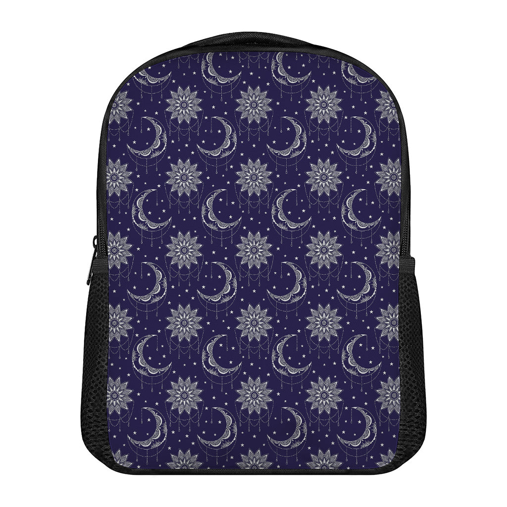 Boho Sun And Moon Pattern Print Casual Backpack