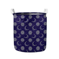 Boho Sun And Moon Pattern Print Collapsible Laundry Basket