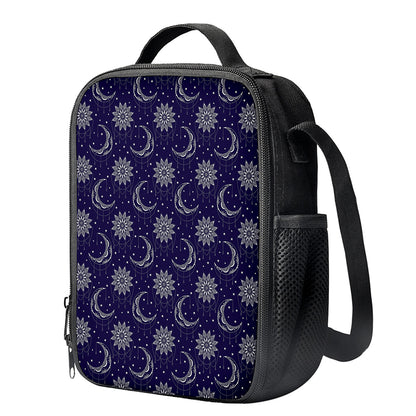 Boho Sun And Moon Pattern Print Crossbody Lunch Bag