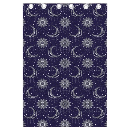Boho Sun And Moon Pattern Print Curtain