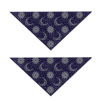 Boho Sun And Moon Pattern Print Dog Bandana