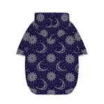 Boho Sun And Moon Pattern Print Dog Zip Up Hoodie