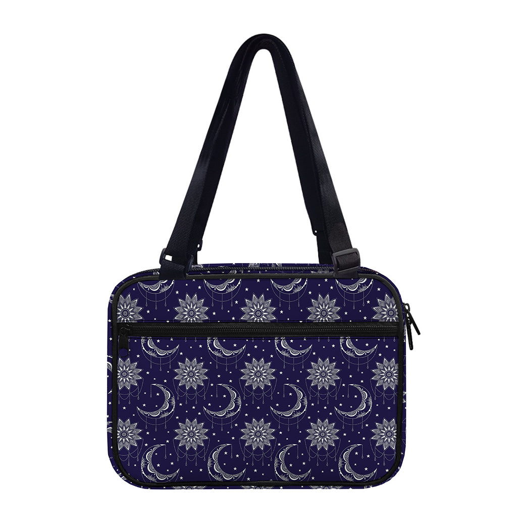 Boho Sun And Moon Pattern Print Double Strap Bible Bag