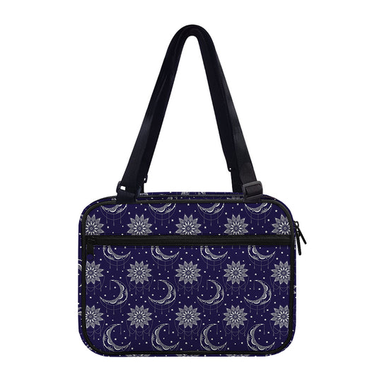 Boho Sun And Moon Pattern Print Double Strap Bible Bag