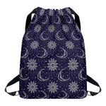 Boho Sun And Moon Pattern Print Drawstring Backpack