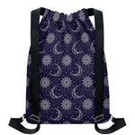 Boho Sun And Moon Pattern Print Drawstring Backpack