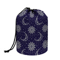 Boho Sun And Moon Pattern Print Drawstring Makeup Bag