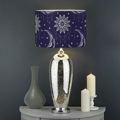 Boho Sun And Moon Pattern Print Drum Lamp Shade
