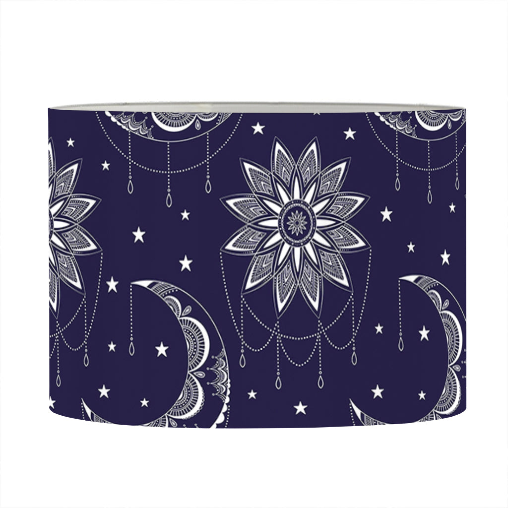 Boho Sun And Moon Pattern Print Drum Lamp Shade
