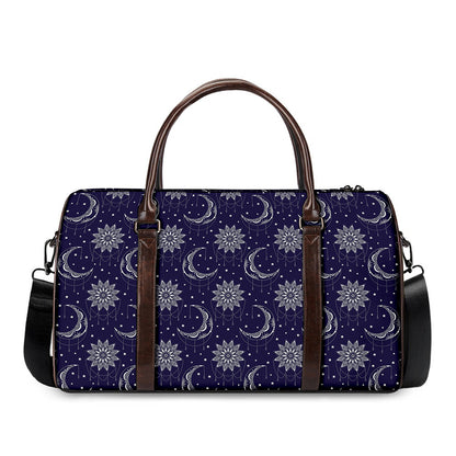 Boho Sun And Moon Pattern Print Duffle Bag