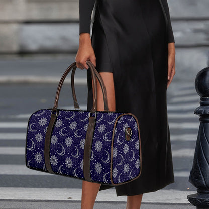 Boho Sun And Moon Pattern Print Duffle Bag
