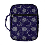 Boho Sun And Moon Pattern Print Front Pocket Bible Bag
