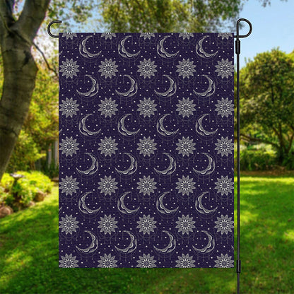 Boho Sun And Moon Pattern Print Garden Flag