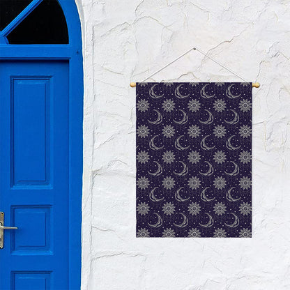 Boho Sun And Moon Pattern Print Garden Flag