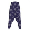 Boho Sun And Moon Pattern Print Hammer Pants