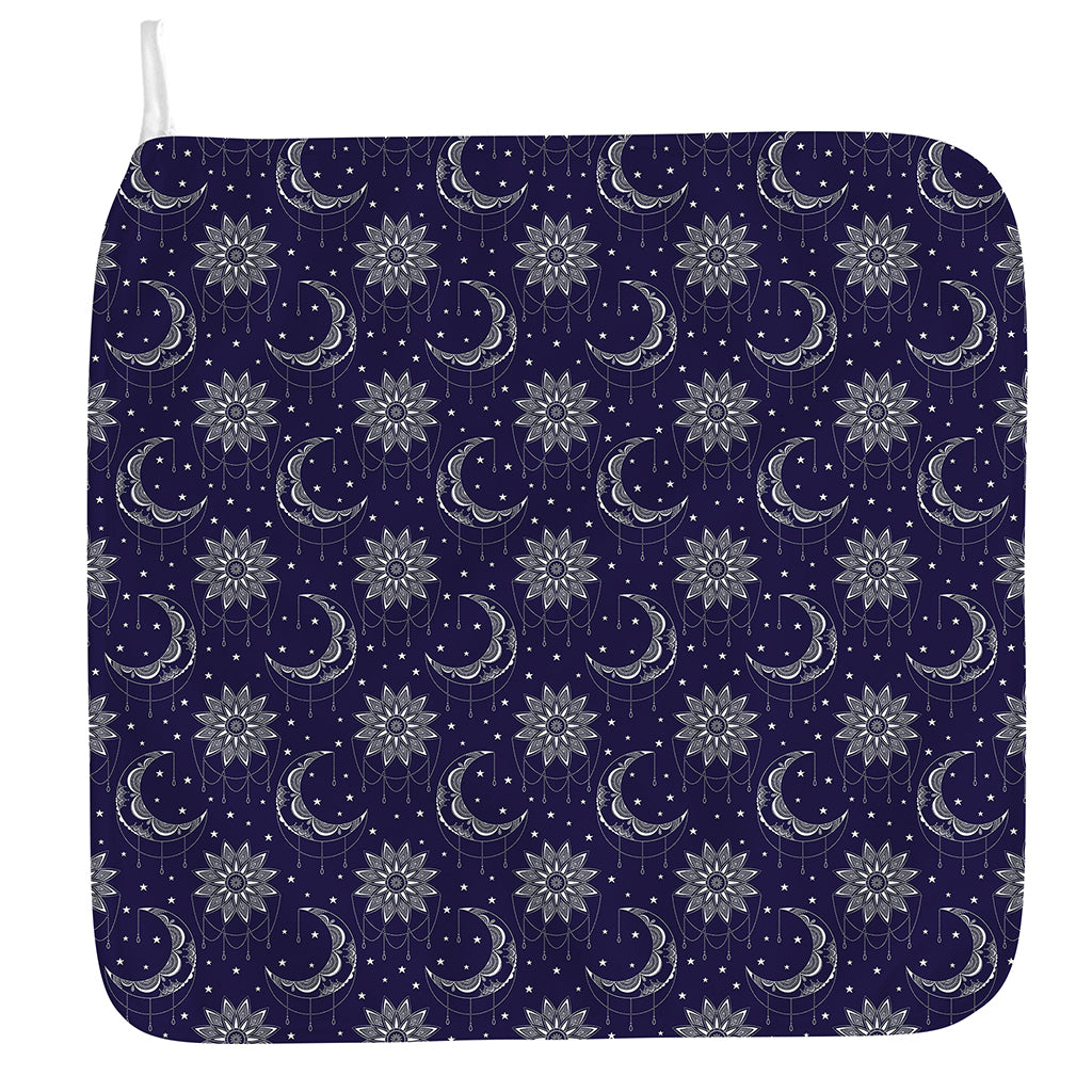 Boho Sun And Moon Pattern Print Hand Towel