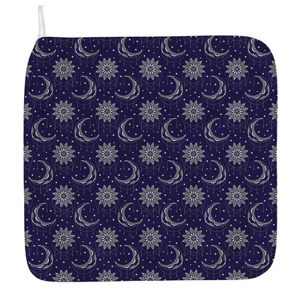 Boho Sun And Moon Pattern Print Hand Towel
