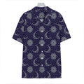 Boho Sun And Moon Pattern Print Hawaiian Shirt