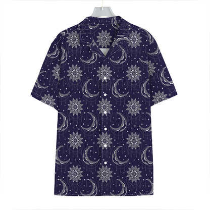 Boho Sun And Moon Pattern Print Hawaiian Shirt