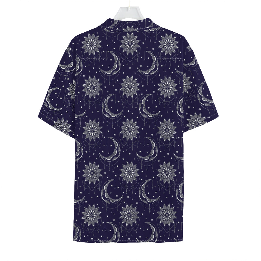 Boho Sun And Moon Pattern Print Hawaiian Shirt