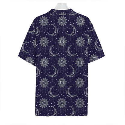 Boho Sun And Moon Pattern Print Hawaiian Shirt