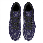 Boho Sun And Moon Pattern Print High Top Leather Sneakers