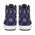 Boho Sun And Moon Pattern Print High Top Leather Sneakers
