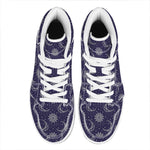 Boho Sun And Moon Pattern Print High Top Leather Sneakers