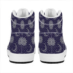 Boho Sun And Moon Pattern Print High Top Leather Sneakers