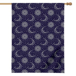 Boho Sun And Moon Pattern Print House Flag