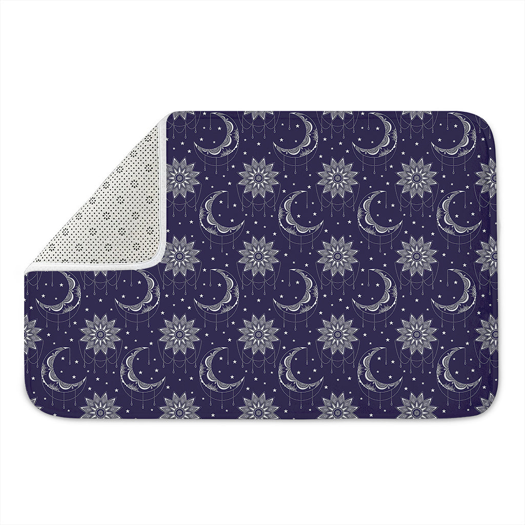 Boho Sun And Moon Pattern Print Indoor Door Mat