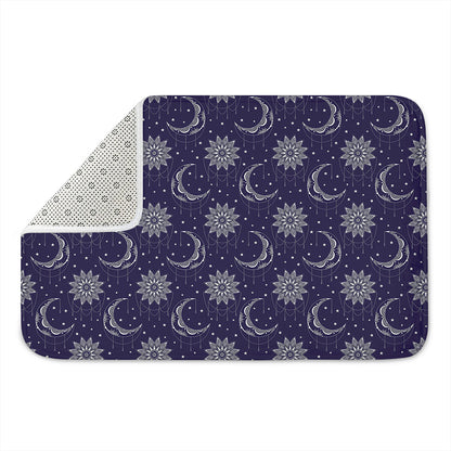 Boho Sun And Moon Pattern Print Indoor Door Mat