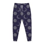Boho Sun And Moon Pattern Print Jogger Pants