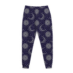 Boho Sun And Moon Pattern Print Jogger Pants